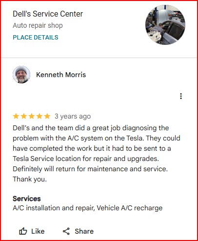 's Service Center Tesla Review