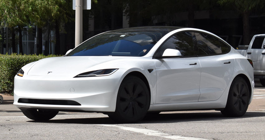 White Tesla Car