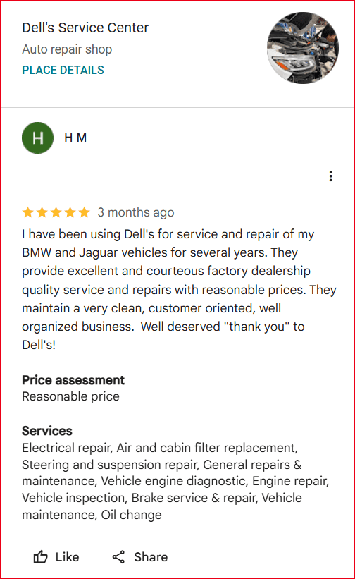 's Service Center By H M