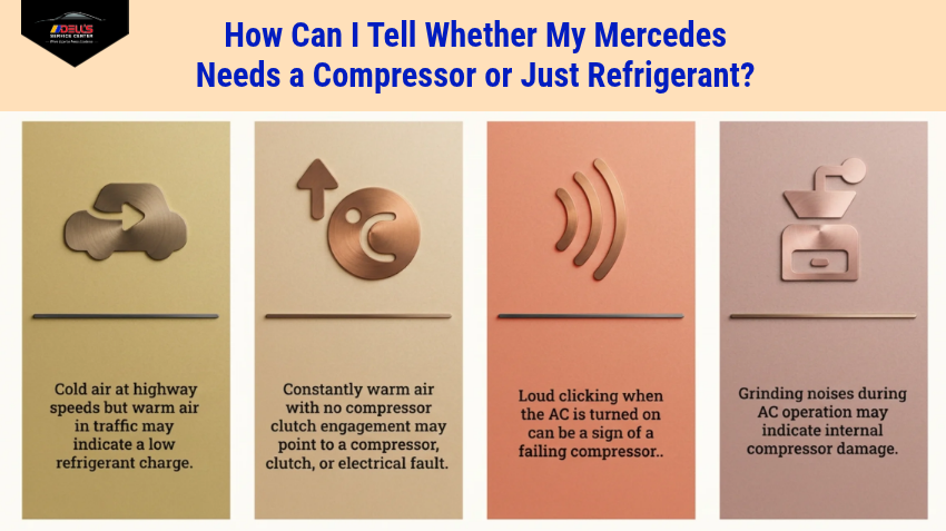 How Can I Tell Whether My Mercedes Needs a Compressor or Just Refrigerant