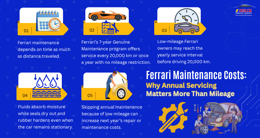 Ferrari Maintenance Costs - Why Annual Servicing Matters More Than Mileage